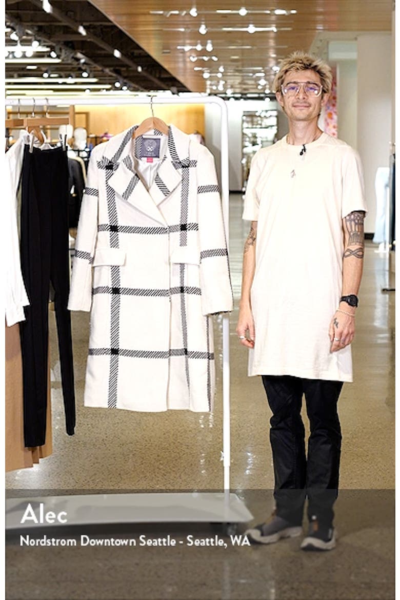 Plaid Wool Blend Coat video