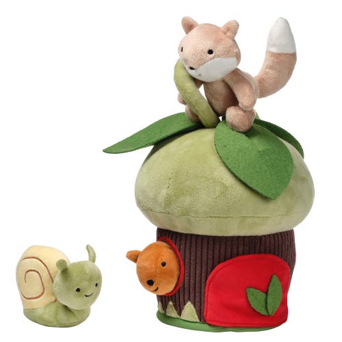 Lambs & Ivy Treehouse Soft Plush Interactive Play Set With Stuffed Animal Toys In Green