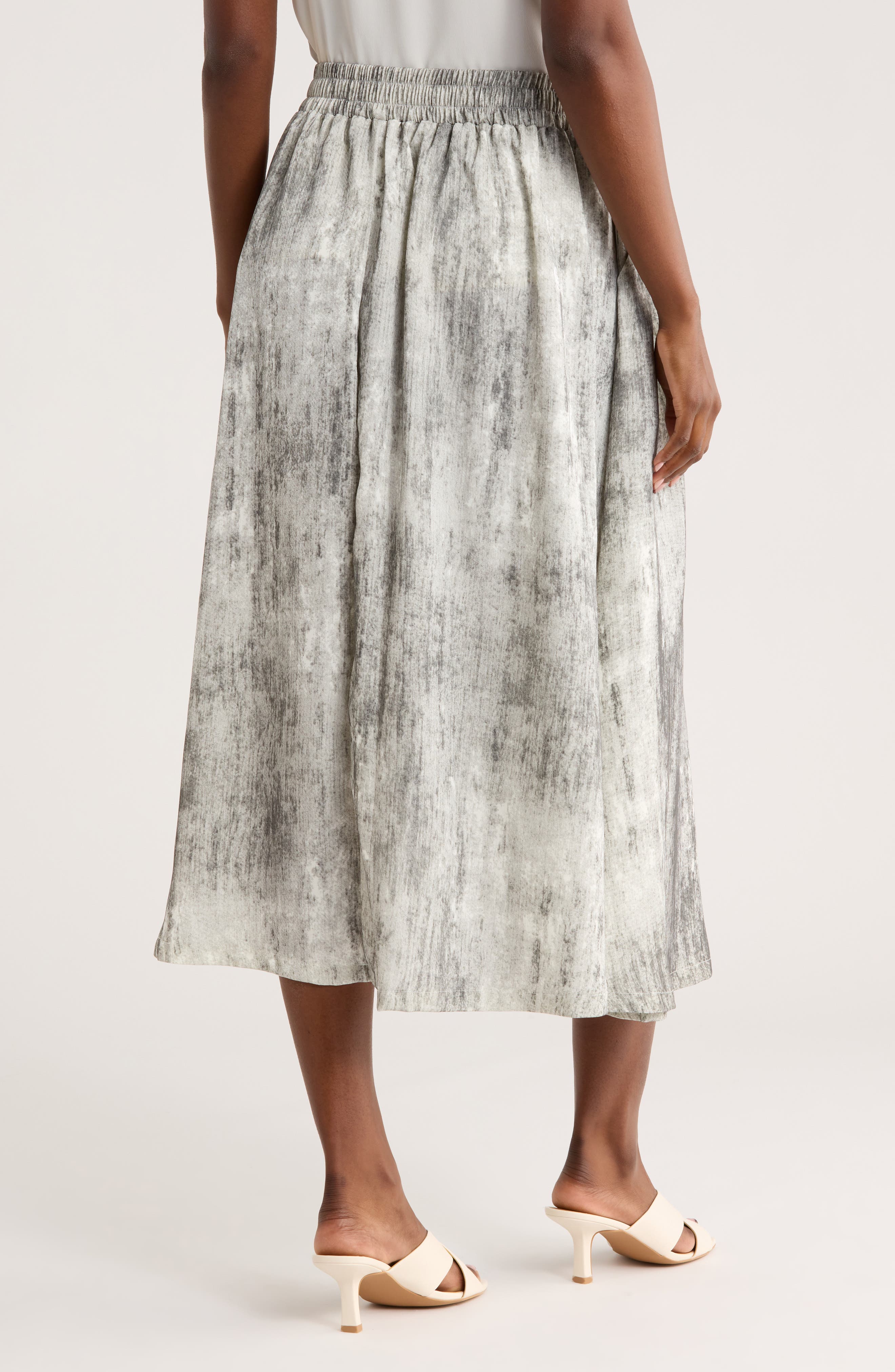 Print Side Pocket Midi Skirt - image 4