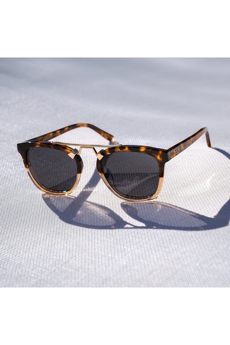 Demi - 51mm Oversized Square Polarized Sunglasses, Alternate, color, Crystal Brown Tortoise