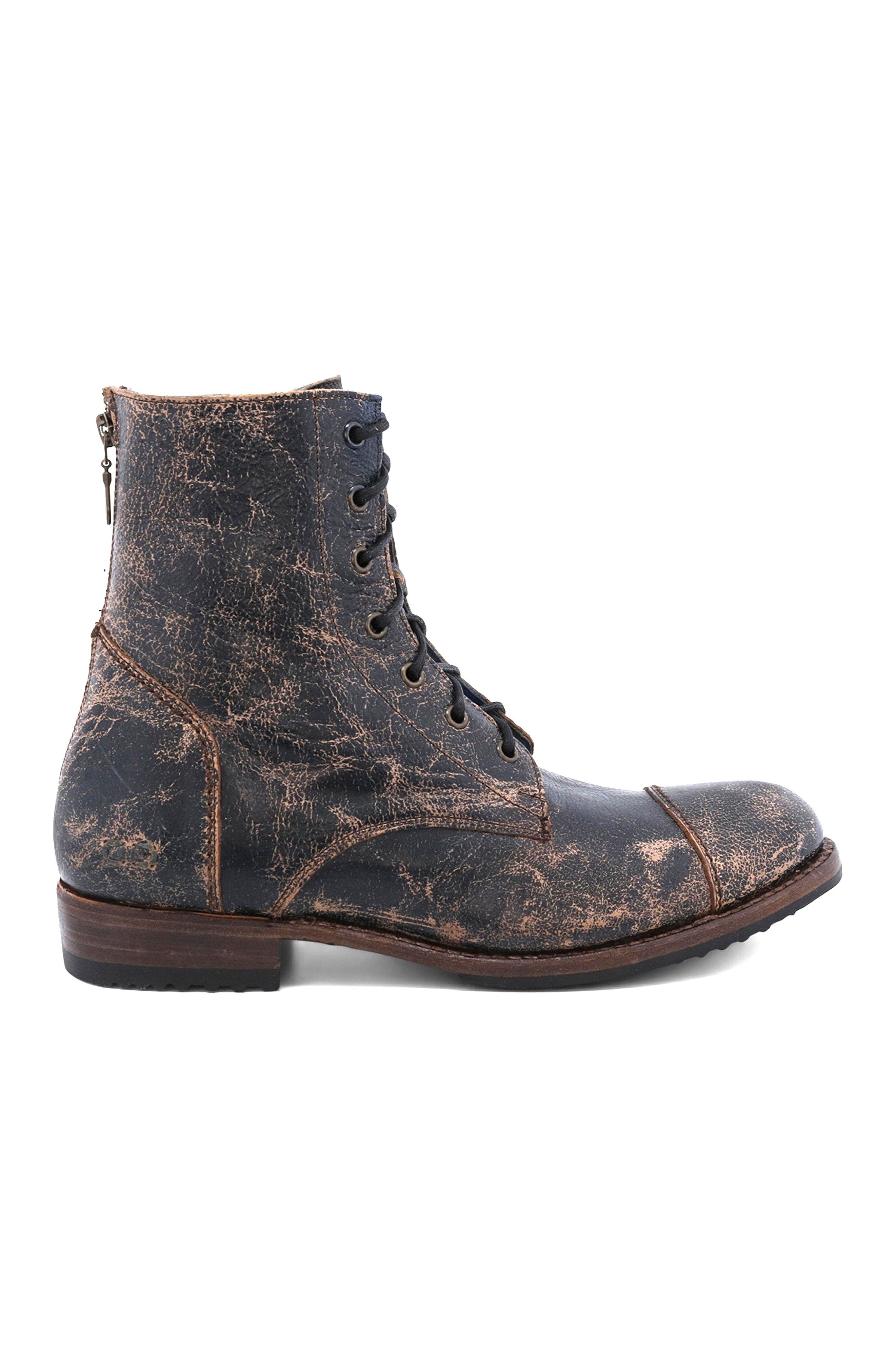 Bed Stu Protege Combat Boot, Alternate, color, Black Lux