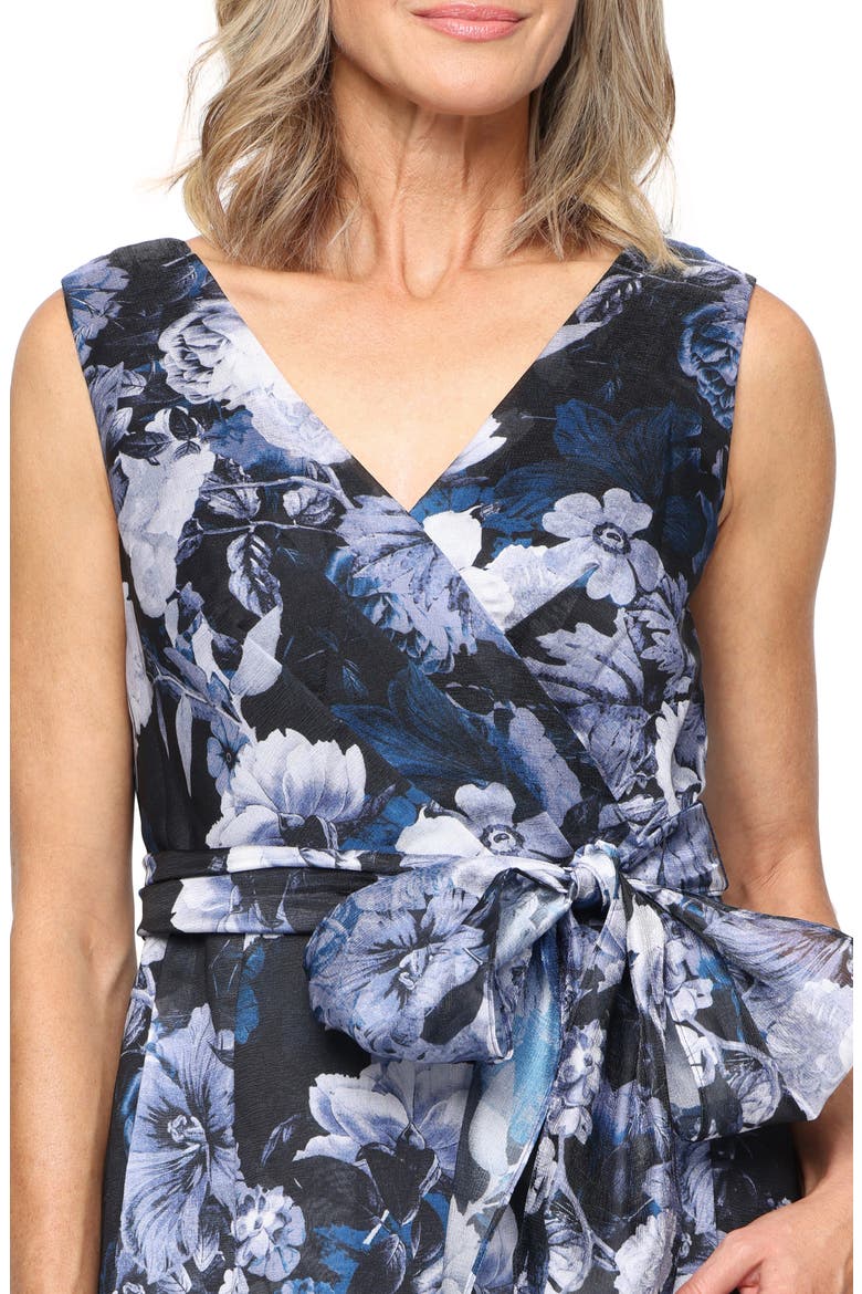 Floral Print Sleeveless Maxi Dress, Alternate, color, NAVY MULTI
