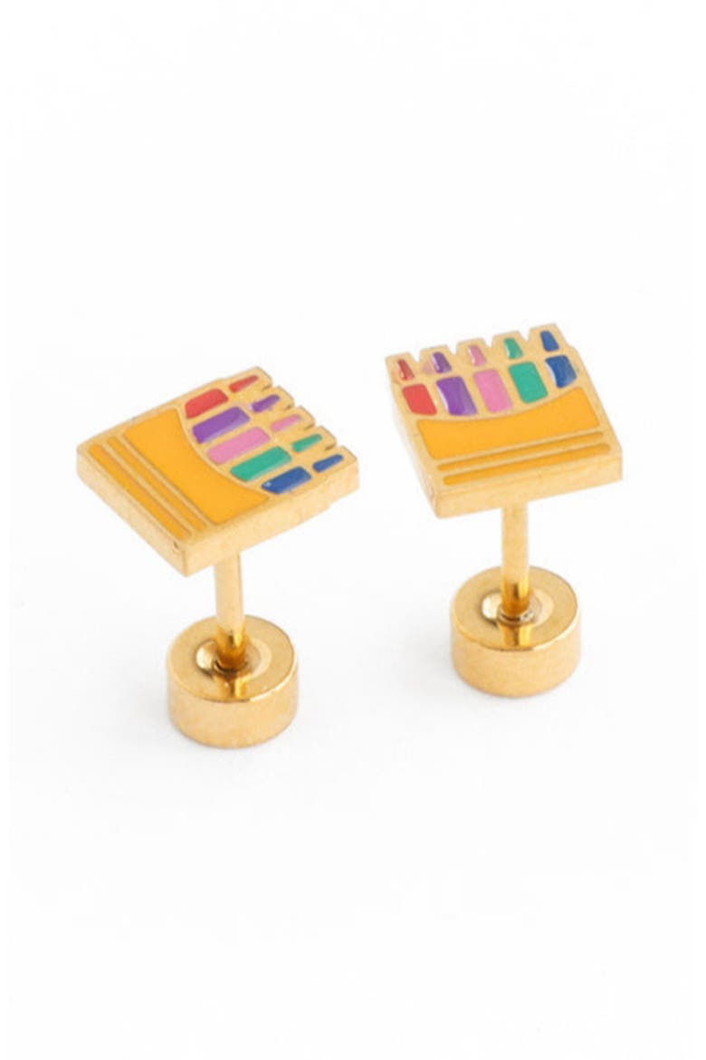 Crayon Stud Earrings, Main, color, Multi