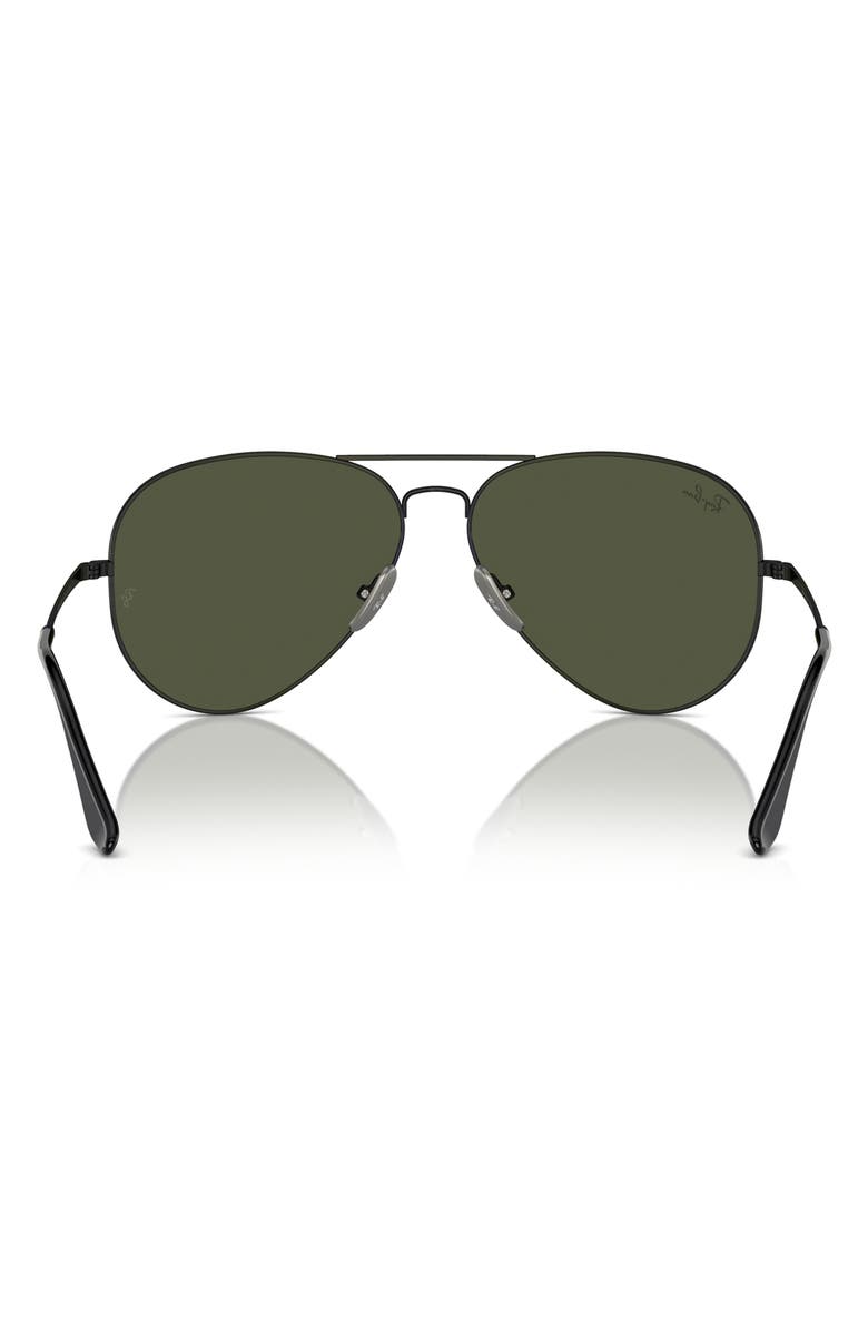 Ray-Ban 58mm Pilot Aviator Sunglasses, Alternate, color, Black