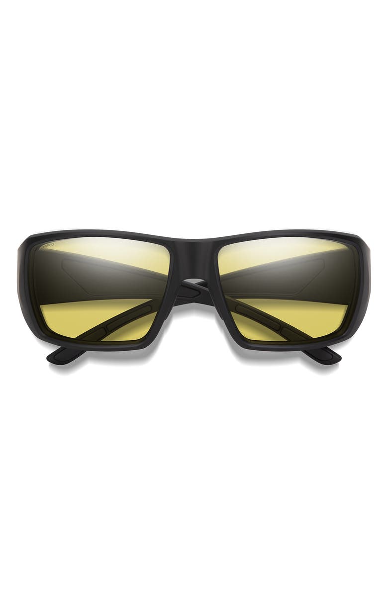 Smith Guide's Choice 58mm ChromaPop<sup>™</sup> Polarized Wraparound Sunglasses, Main, color, Black / Low Light Yellow