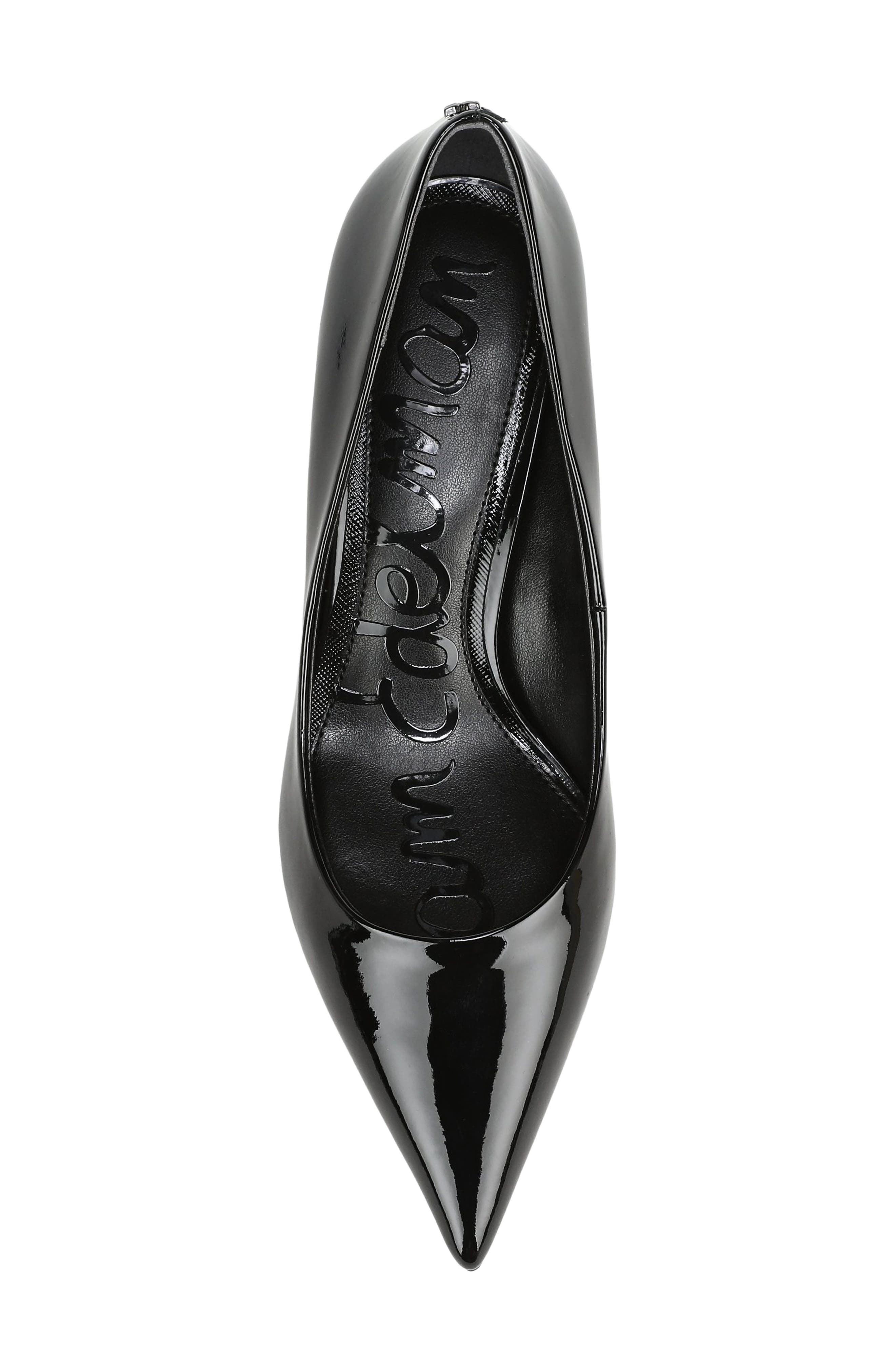 Summer Pointed Toe Kitten Heel Pump, Alternate, color, BLACK PATENT