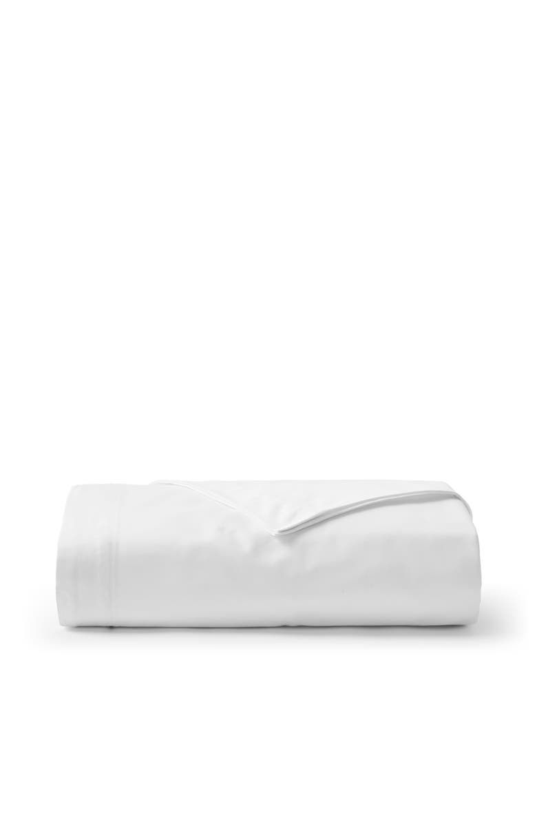 CHRISTY Premium Luxury Sateen Cotton Flat Sheets, Main, color, White