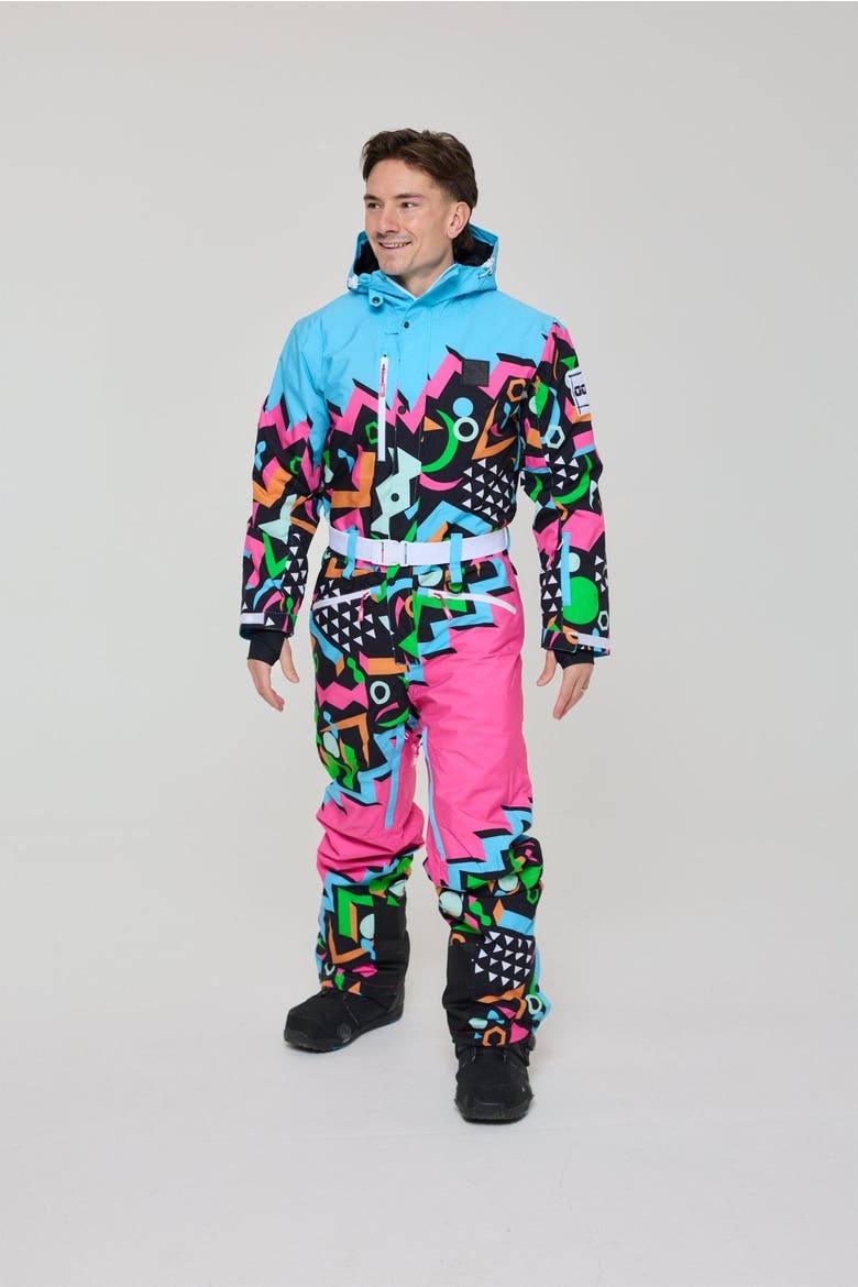 Nutscracker 2.0 Ski Suit Men's, Alternate, color, Black with neon pink