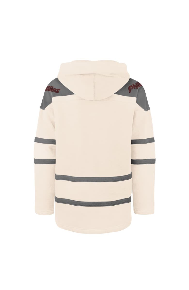 '47 Men's '47 Cream Philadelphia Phillies Superior Lacer Pullover Hoodie, Alternate, color, Cream