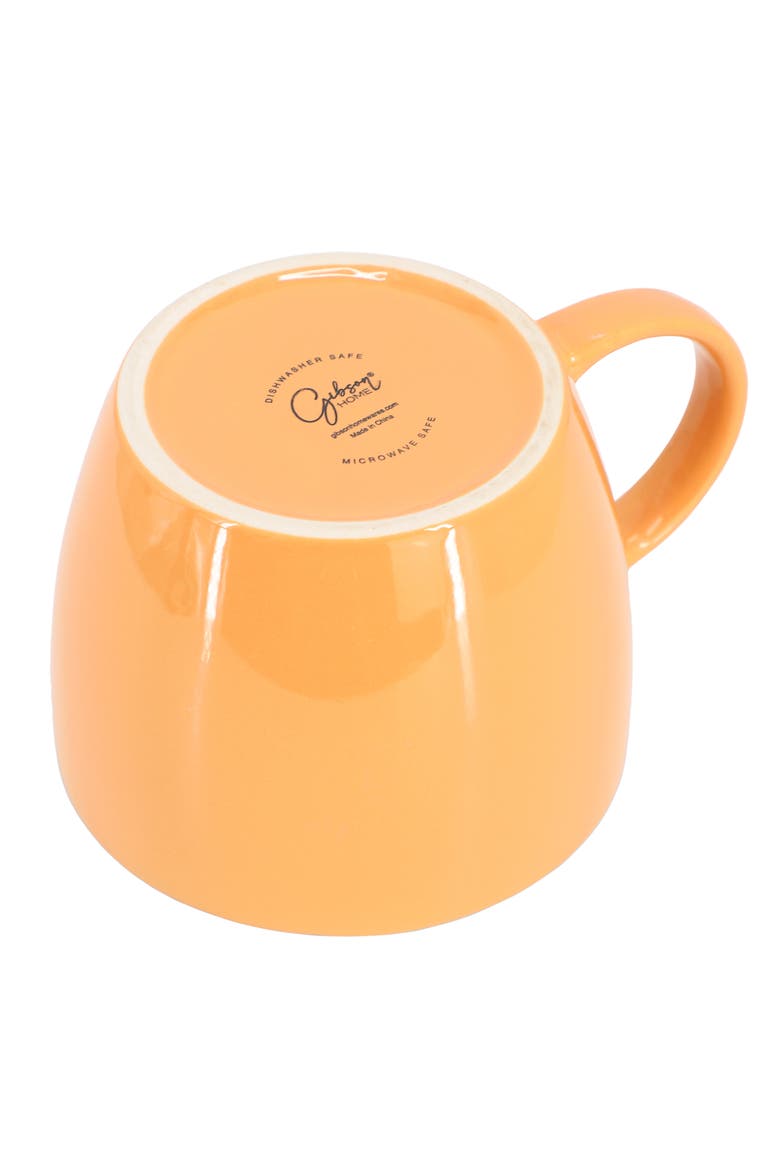 On The Go 4 Piece 25 Ounce Stoneware Soup Cup Set with Lid, Alternate, color, Orange