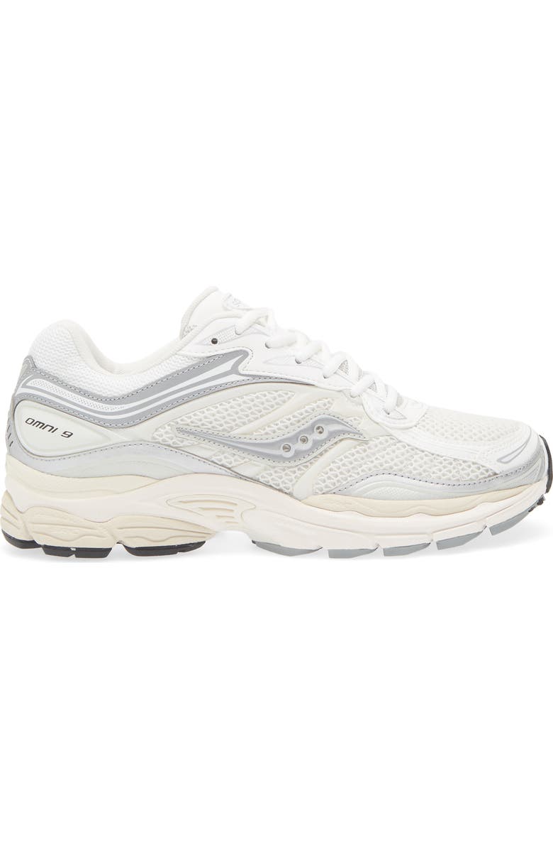 Saucony Gender Inclusive ProGrid Omni 9 Sneaker, Alternate, color, White/Silv