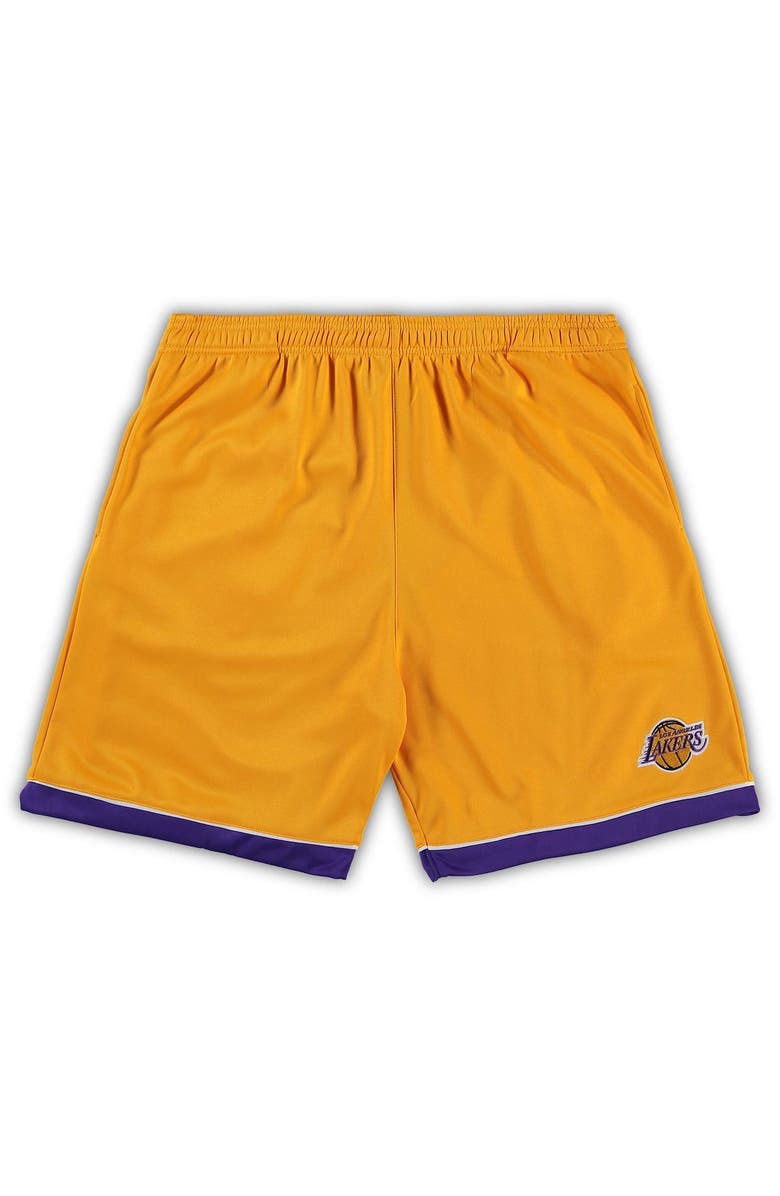 FANATICS Men's Fanatics Branded Gold/Purple Los Angeles Lakers Big & Tall Team Shorts, Alternate, color,