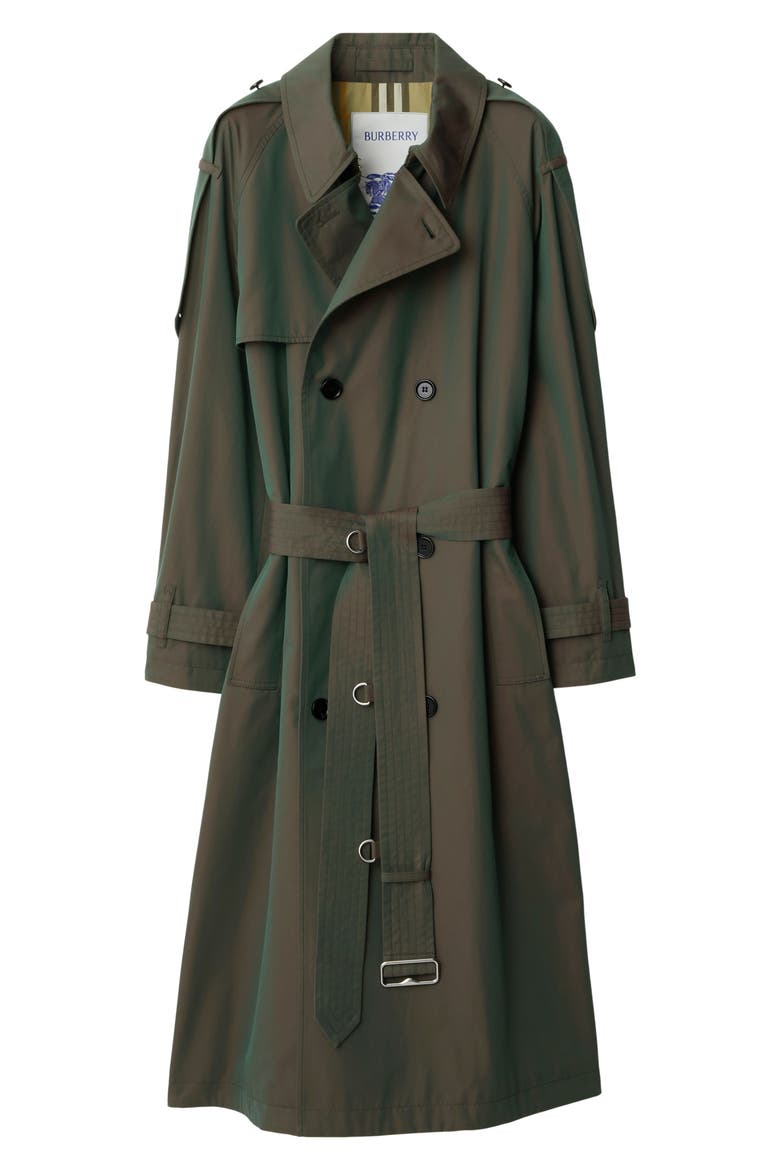 Burberry Iridescent Oversize Cotton Trench Coat (Women) | Nordstrom