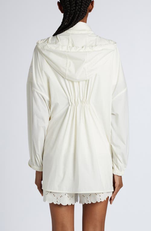 Moncler Hooded Shirt Jacket In White