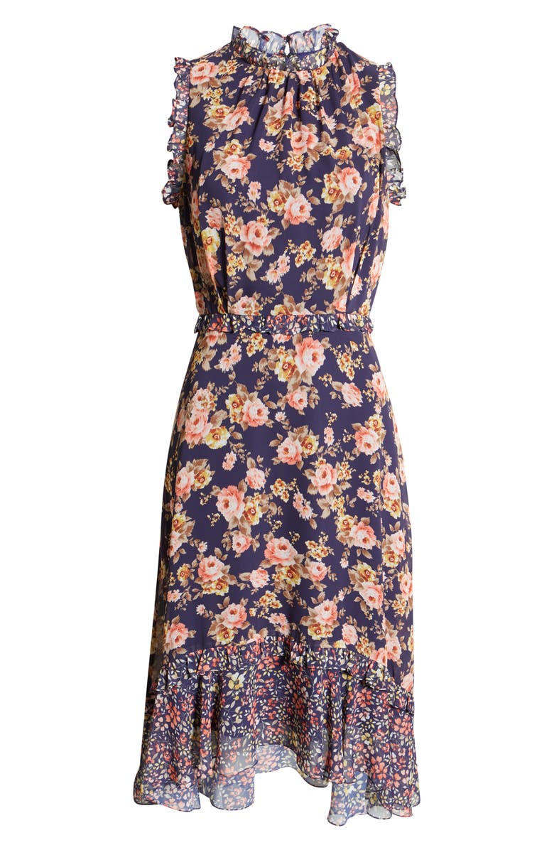 Julia Jordan Floral Ruffle Dress, Alternate, color, 