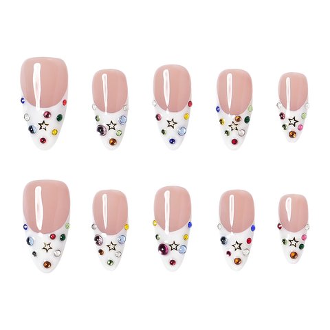 Dallas - Medium Almond Press-on Nails
