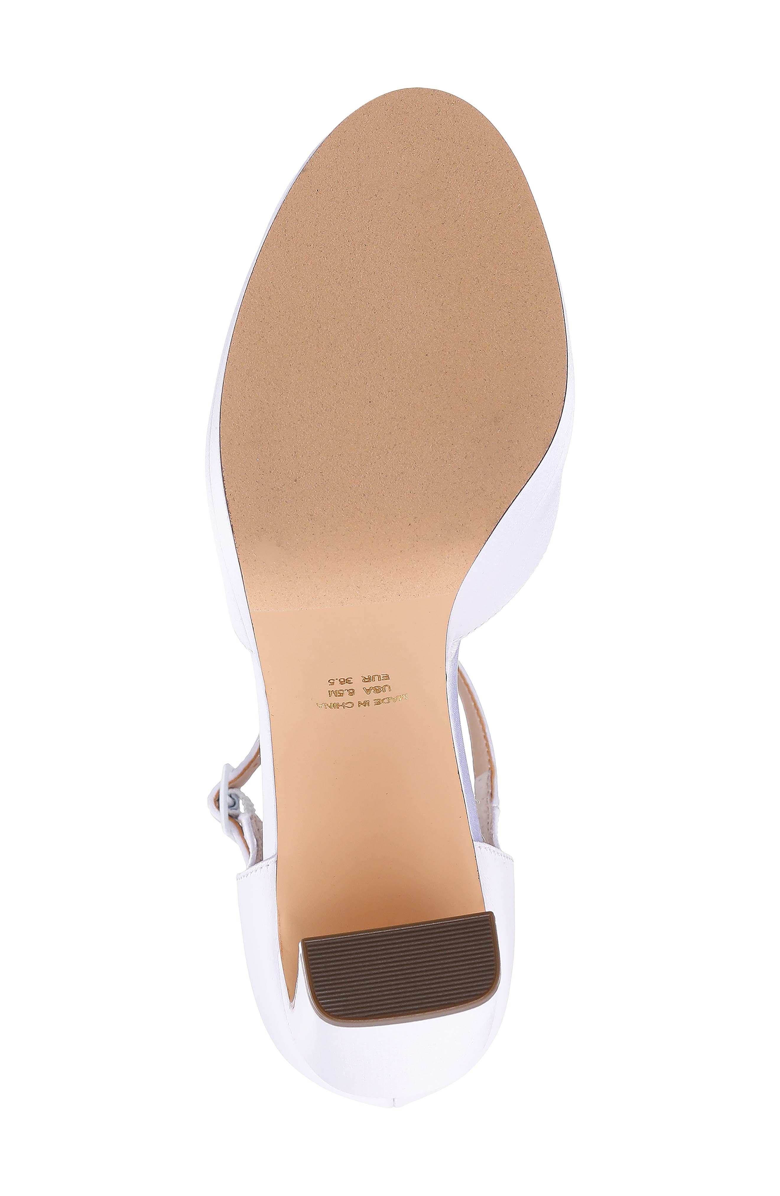 Marcie Ankle Strap Pump, Alternate, color, WHITE