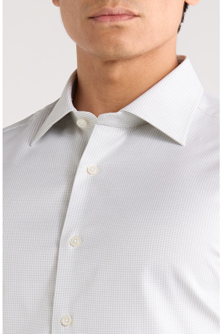 Mini Houndstooth Cotton Dress Shirt, Alternate, color, SAGE