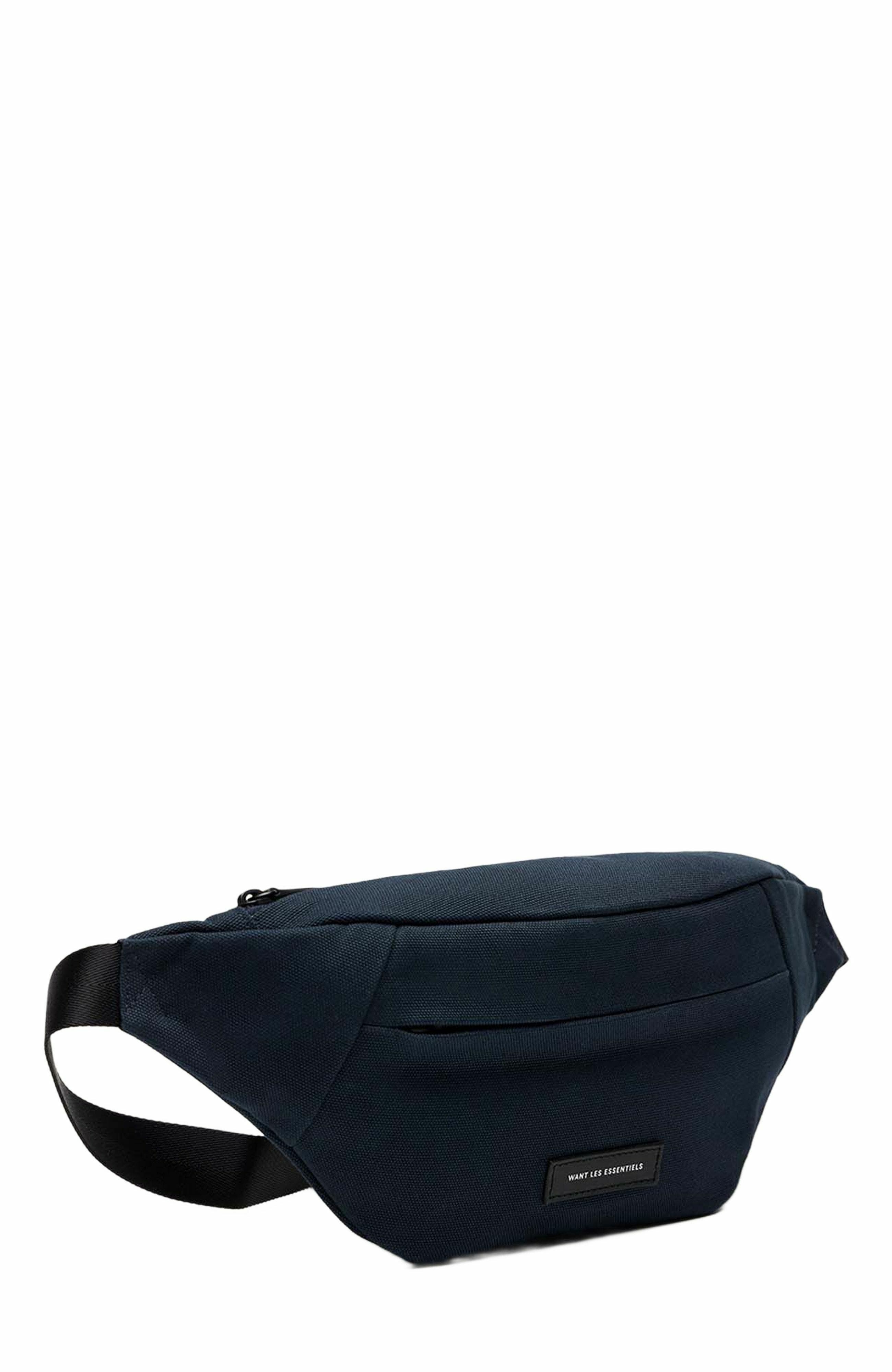 WANT Les Essentiels Atlin Organic Cotton Canvas Belt Bag, Alternate, color, Navy