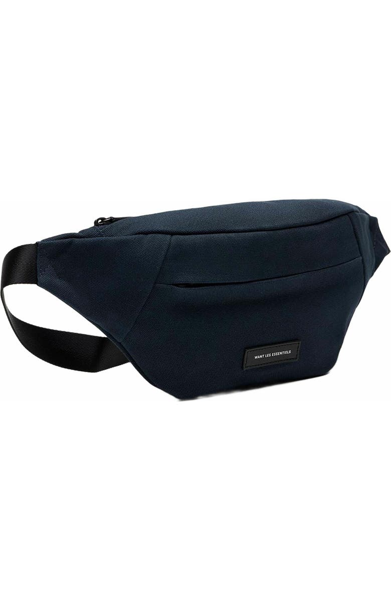 WANT Les Essentiels Atlin Organic Cotton Canvas Belt Bag, Alternate, color, Navy