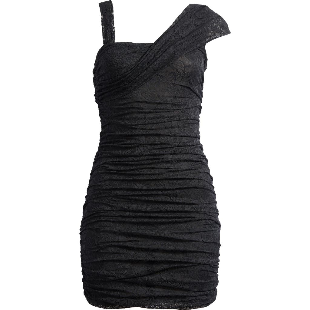Afrm Otto Lace Minidress In Black
