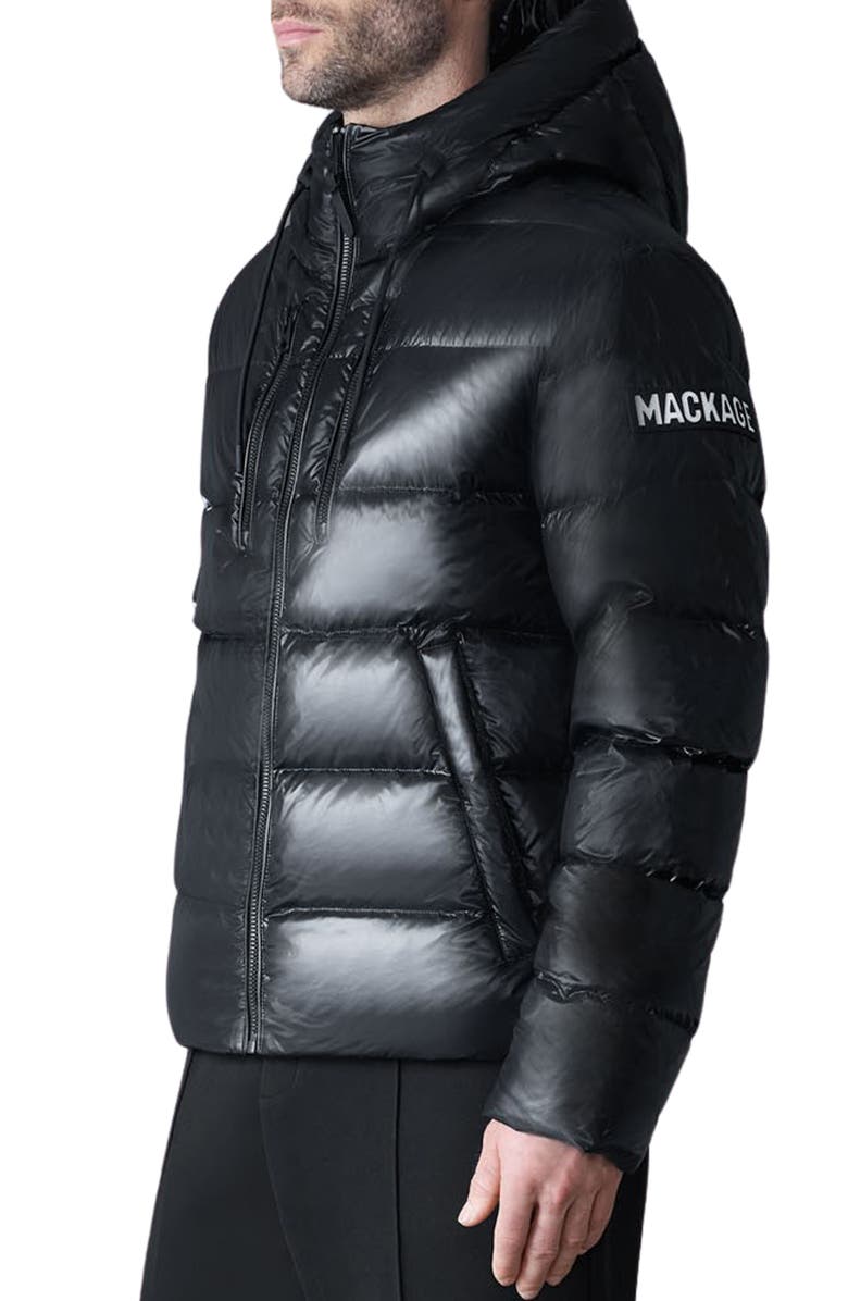 Mackage Victor Water Resistant Recycled Down Puffer Jacket, Alternate, color, Black