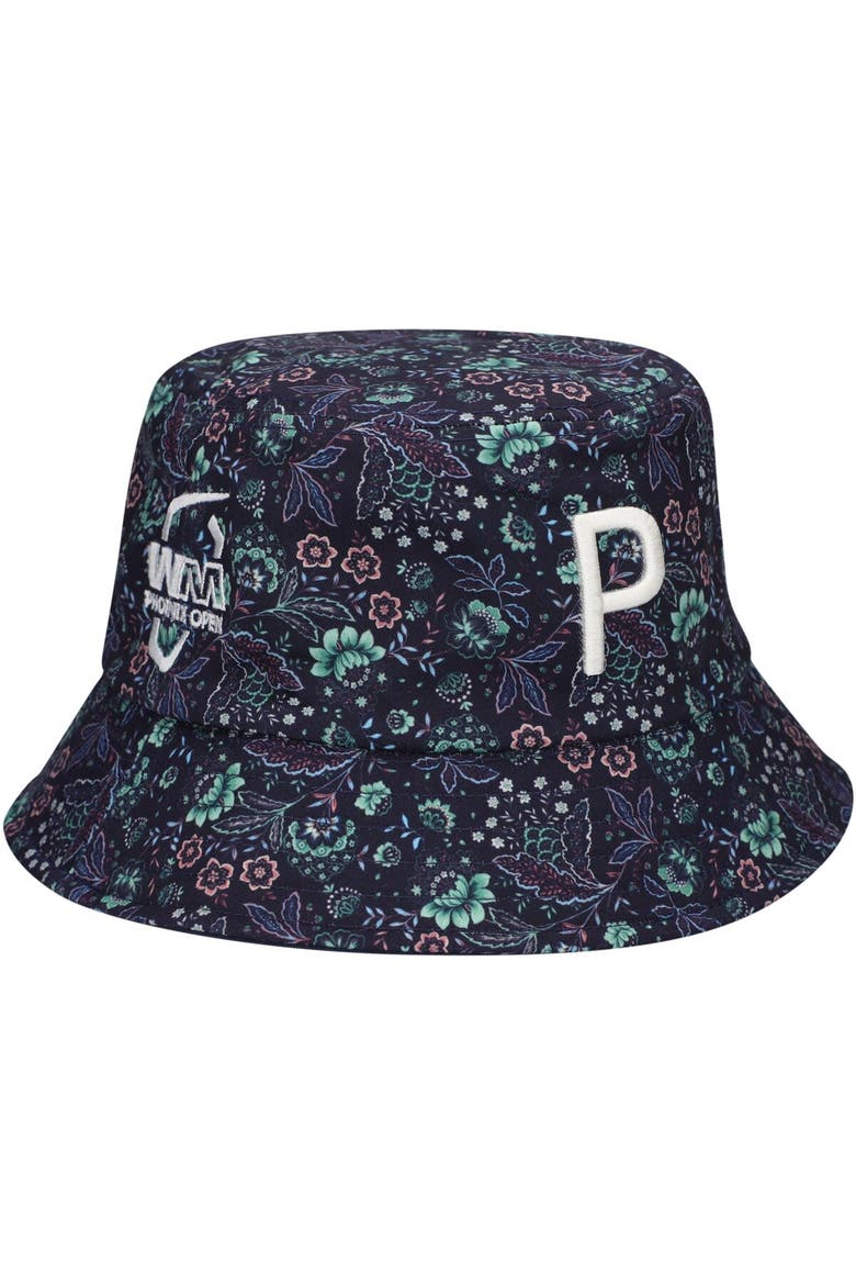Men's Puma x Liberty Navy WM Phoenix Open Bucket Hat, Main, color, Navy