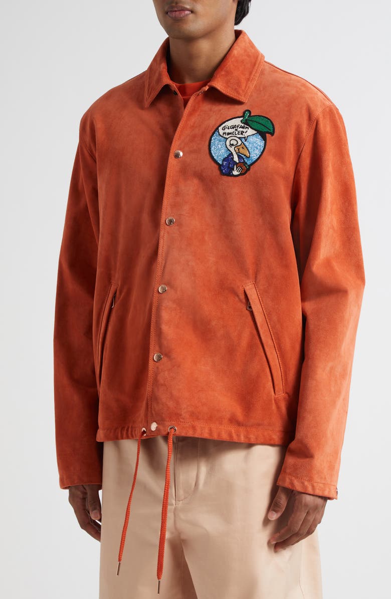 Moncler x Gilga Farm by Donald Glover Suede Coach's Jacket, Alternate, color, 