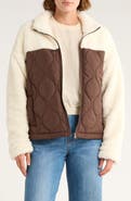 Thread & Supply Mixed Media Fleece & Quilted Panel Zip Jacket