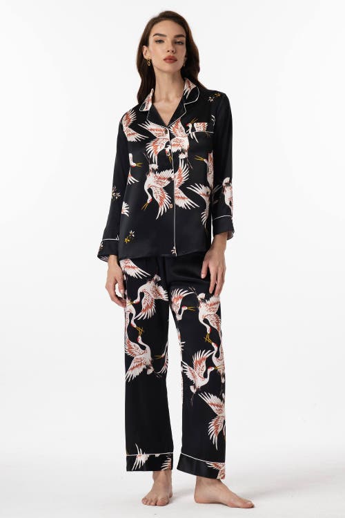 Shop Silksilky Pajama Set With Classic Binding Trim