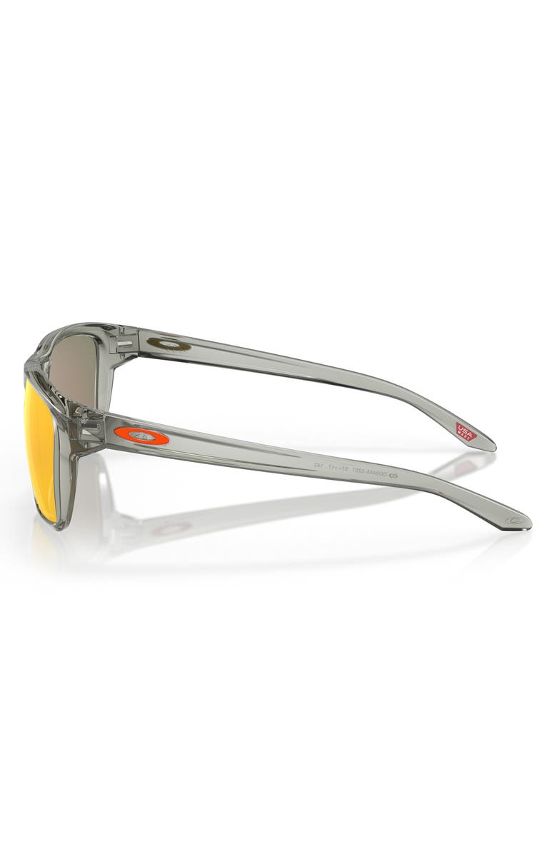 Oakley Sylas 57mm Prizm<sup>™</sup> Rectangular Sunglasses, Alternate, color, Grey Metal
