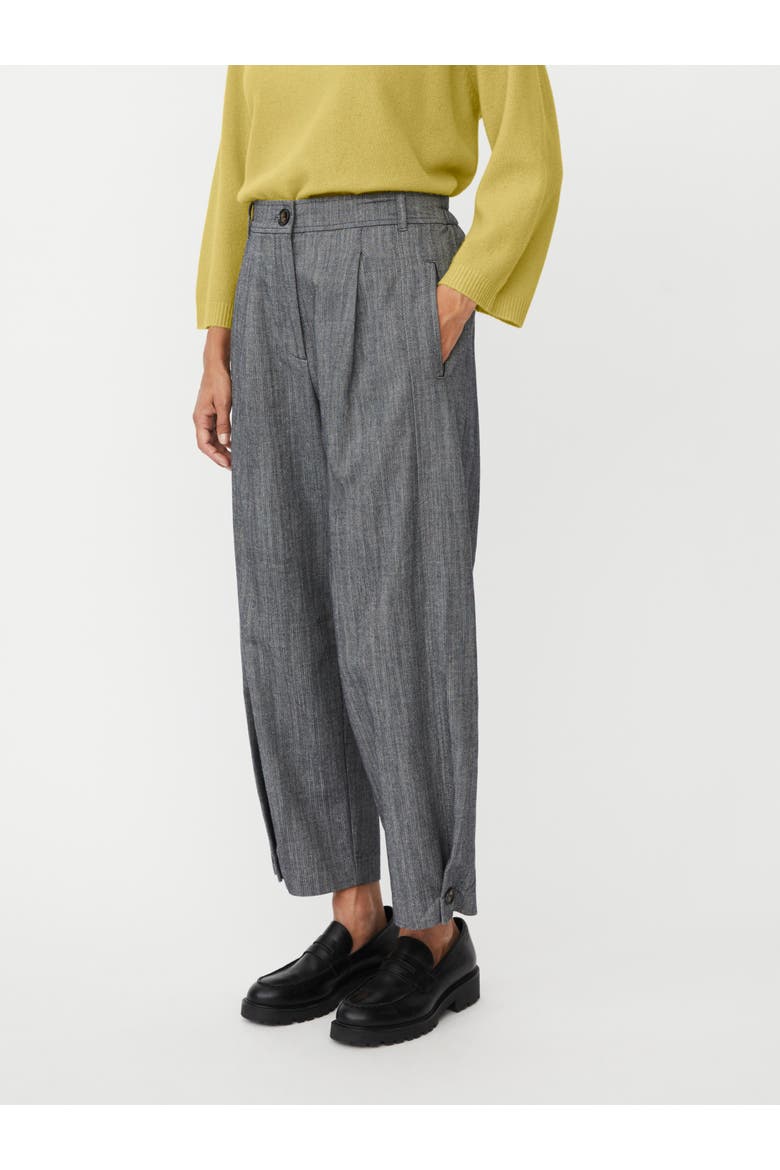 Punna Cropped Button Fastening Pants, Main, color, Dark Denim