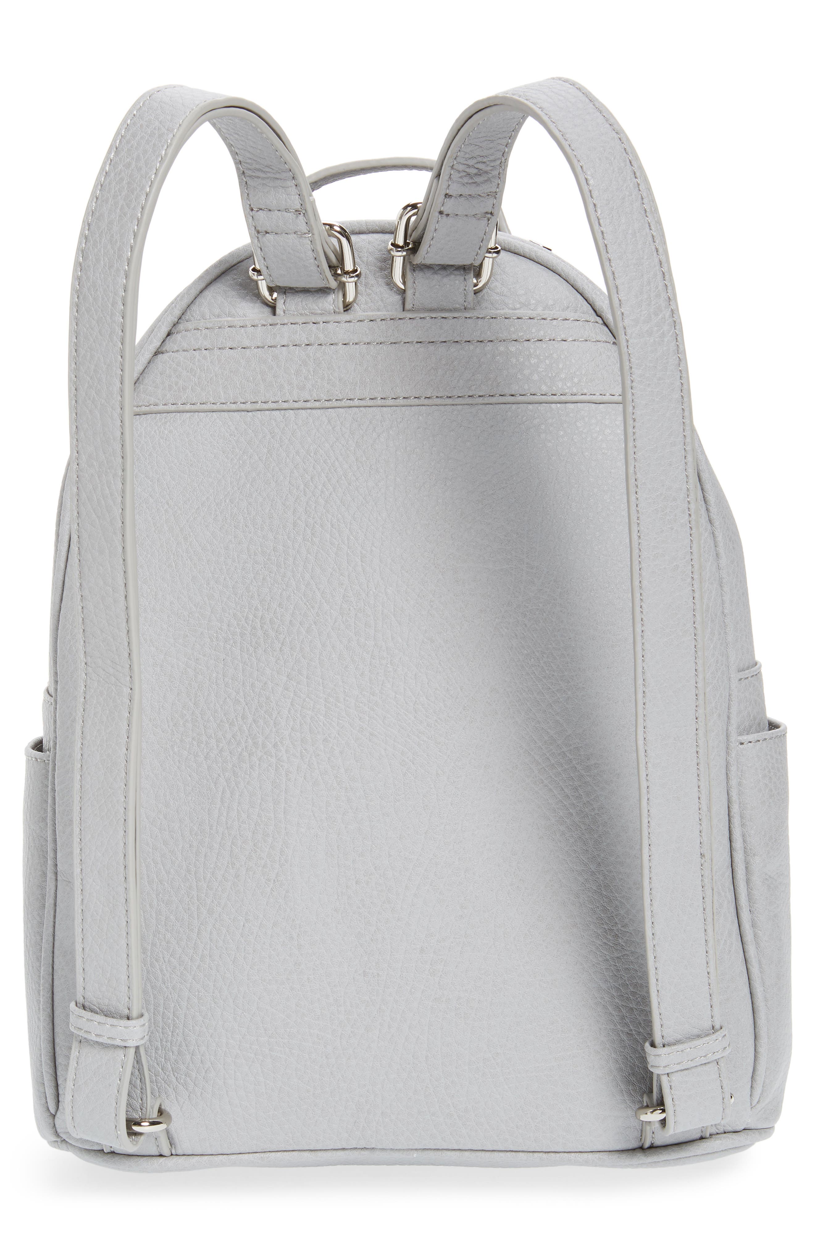 Madison Vegan Leather Backpack, Alternate, color, GREY