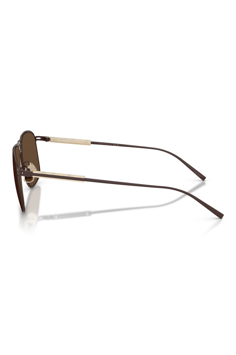 56mm Rectangular Sunglasses, Alternate, color, CHOCOLATE