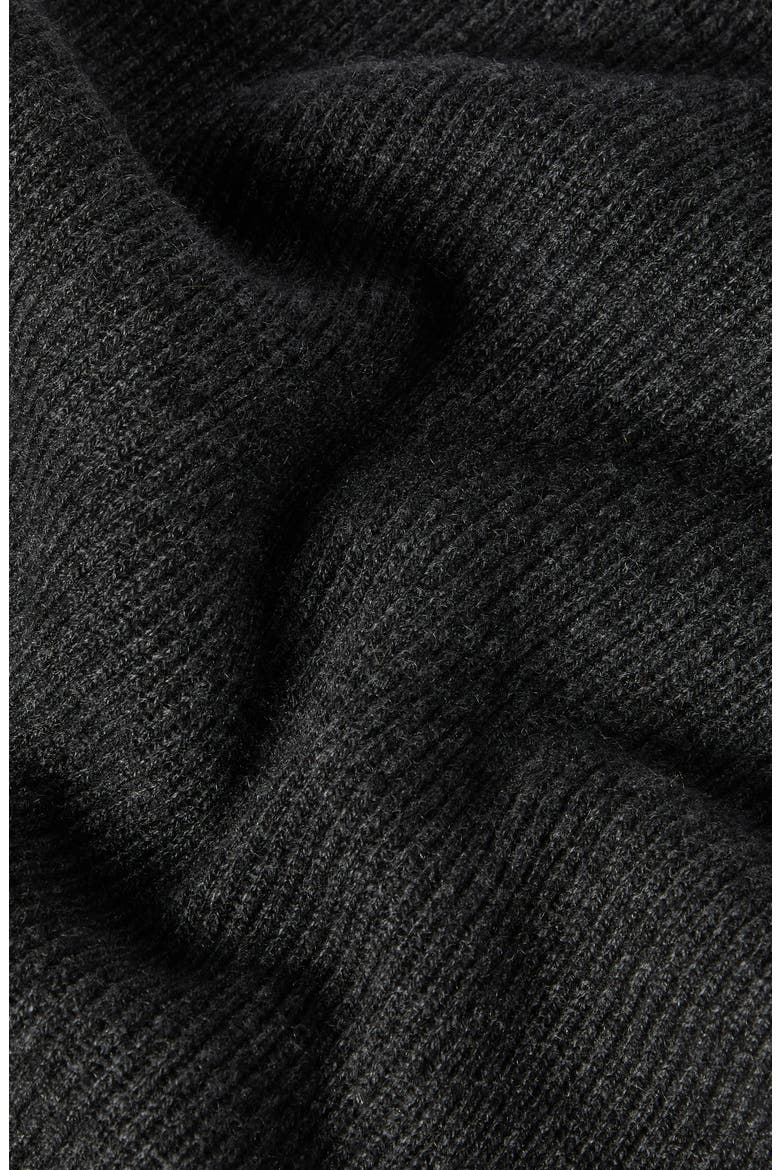 Cashmere knit scarf, Alternate, color, Lignite Grey