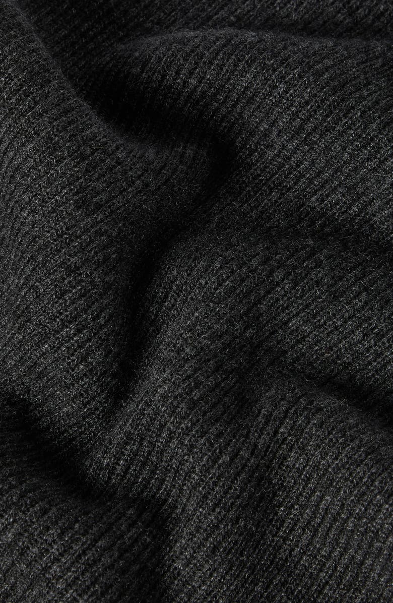 Brunello Cucinelli Cashmere knit scarf, Alternate, color, Lignite Grey