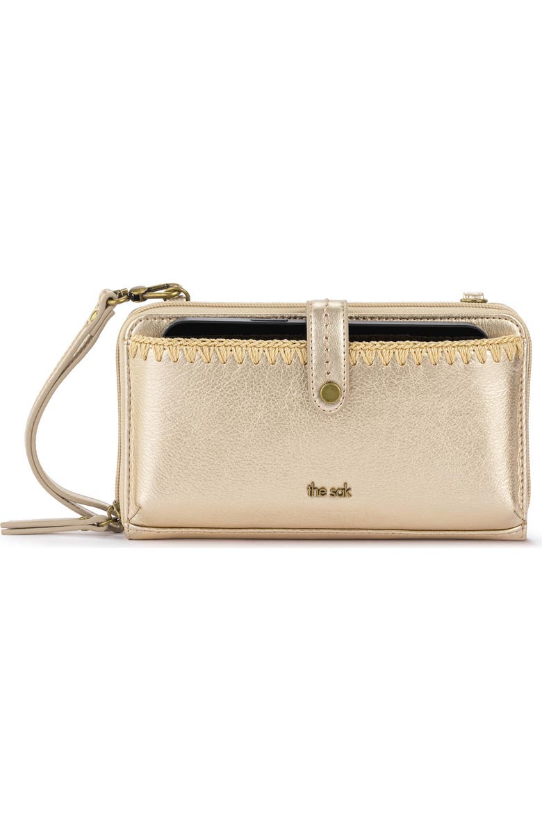 The Sak Iris Smartphone Crossbody Bag, Main, color, Light Gold