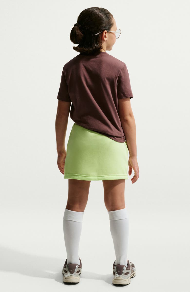 Nike Kids' Sportswear Club Fleece Pull-On Skirt, Alternate, color, Light Liquid Lime/ White