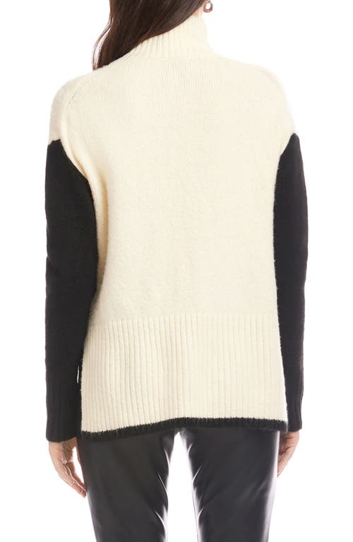 Fifteen Twenty Colette Colorblock Mock Neck Sweater In Multi