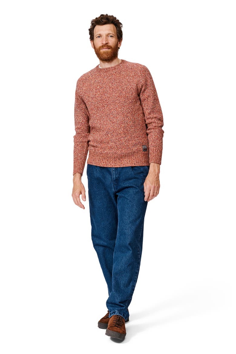 Riply Twist Crew Neck Sweater, Alternate, color, Rust Twist