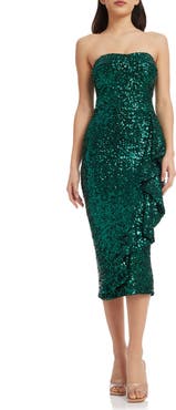 Dress the Population Alexis Sequin Strapless Sheath Dress