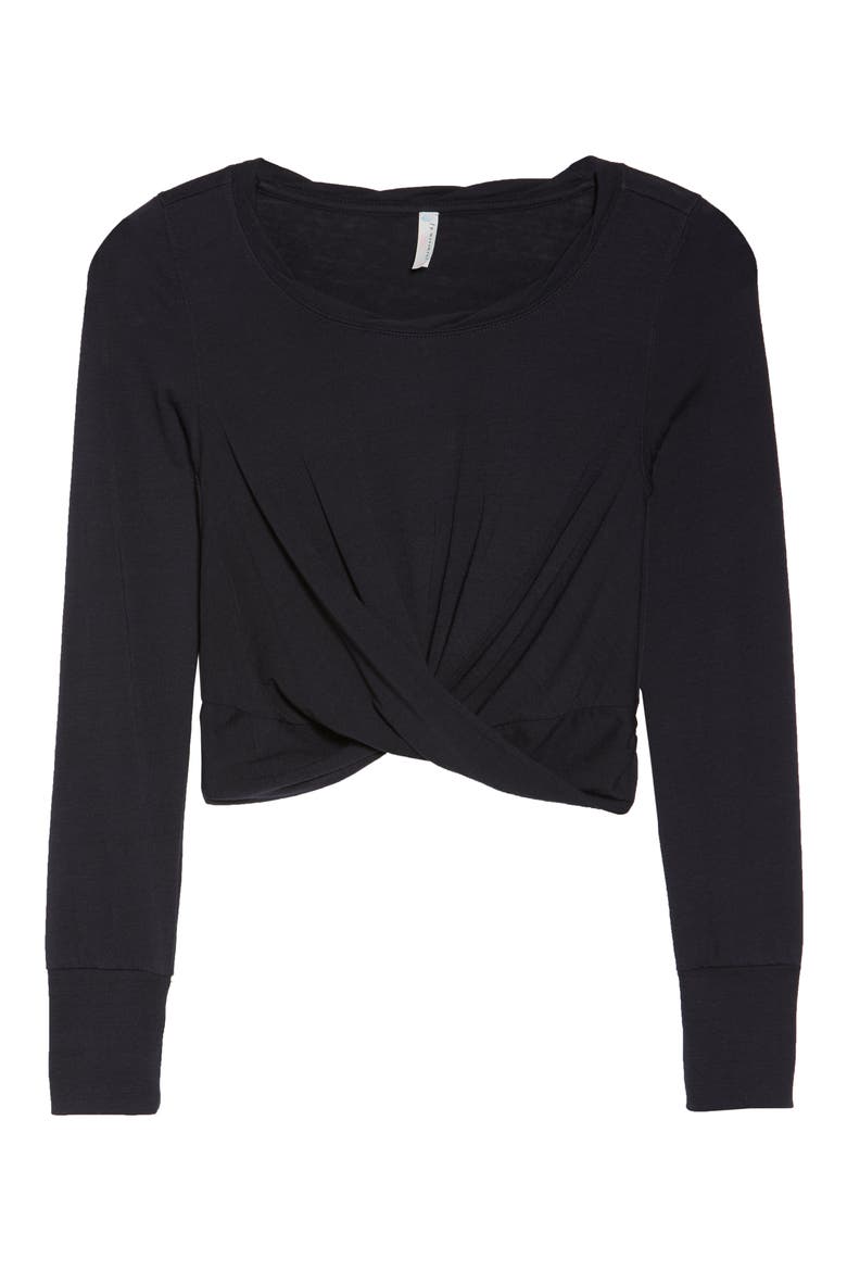 Free People FP Movement Undertow Crop Tee, Alternate, color, BLACK