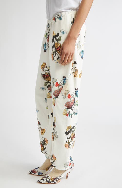 Undercover X Champion Floral & Butterfly Print Joggers In White