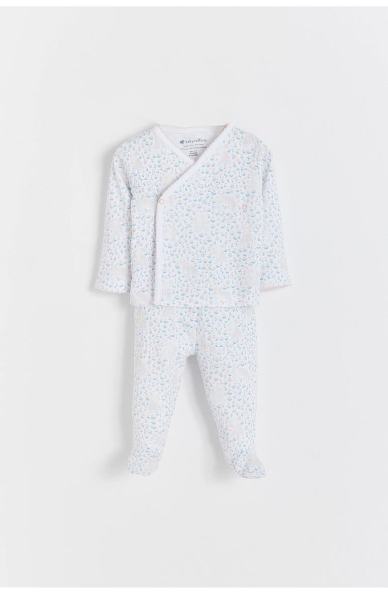 Babycottons Caramel Kimono & Pants Set for Infant, Main, color, Full-Print