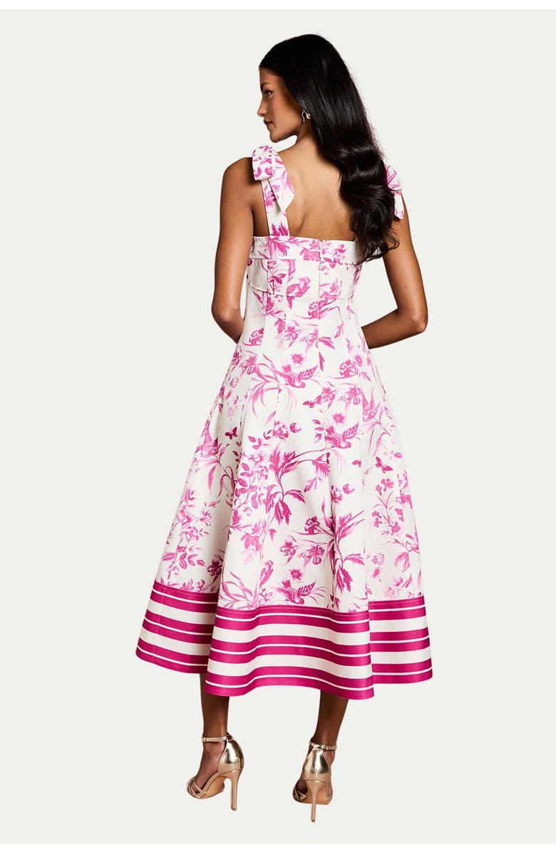 Coast Panelled Fit And Flare Midi Dress, Alternate, color, Ivory