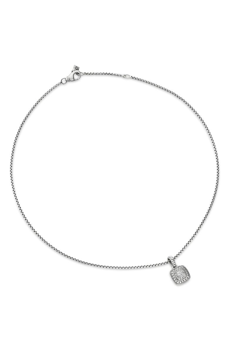 David Yurman Petite Albion<sup>®</sup> Pendant Necklace with Pavé Diamonds, Alternate, color, Silver/ Diamond