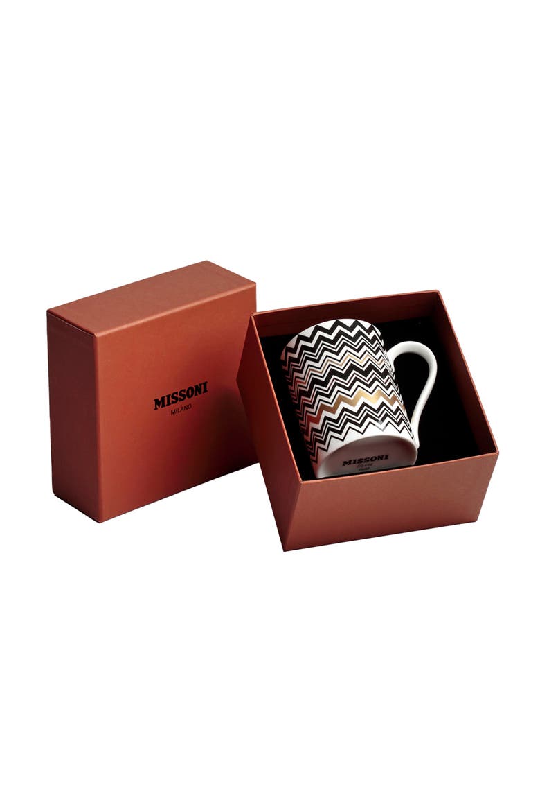 Mug Cup ZIG ZAG in Luxury Box Gold diam. 3", H 3.9", cap. 12.5 oz, Main, color, Multicolor