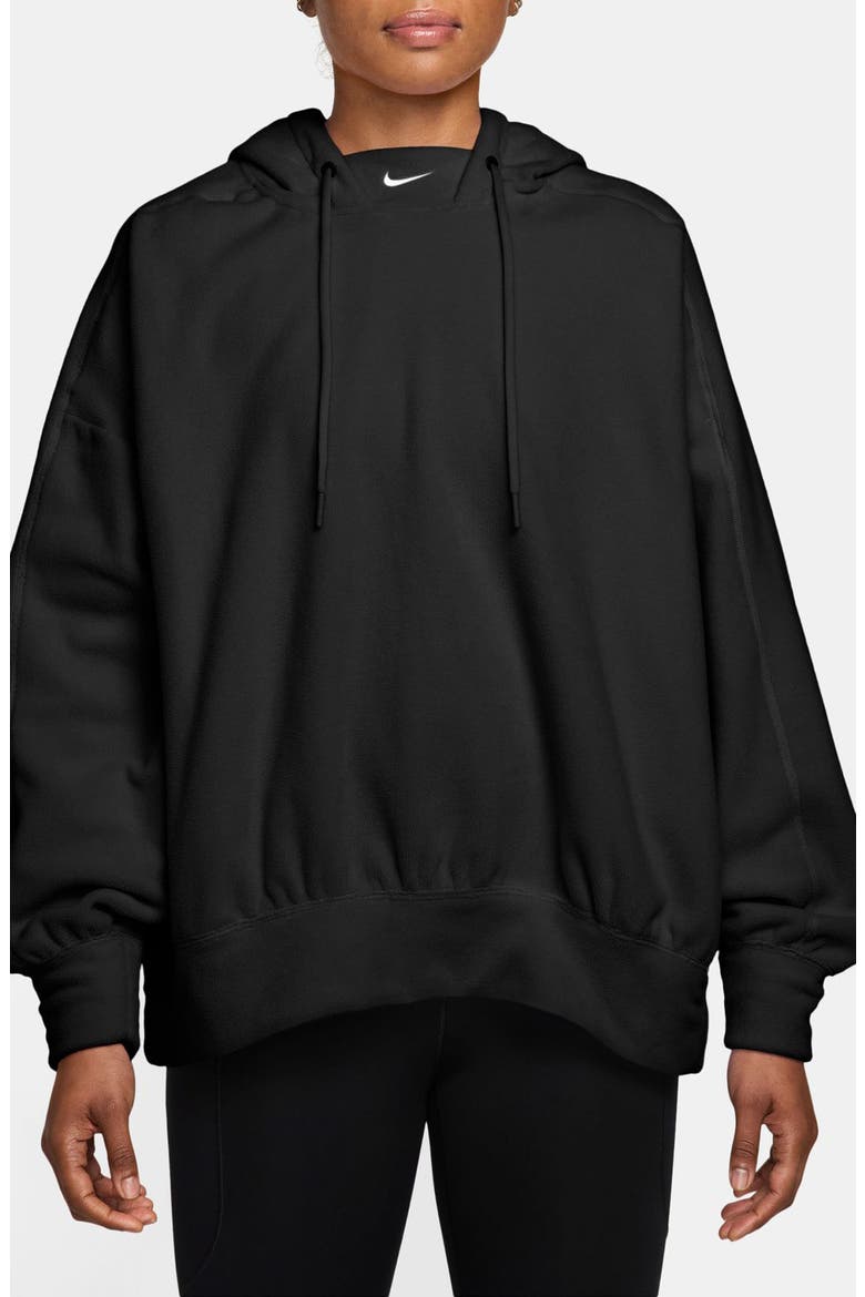 Therma-FIT One Polar Fleece Hoodie, Main, color, BLACK/ WHITE