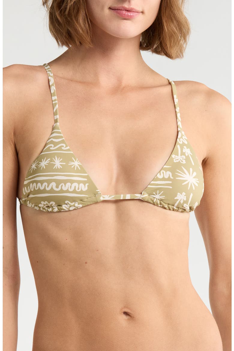 Lost On You Triangle Bikini Top, Main, color, GREEN TEA