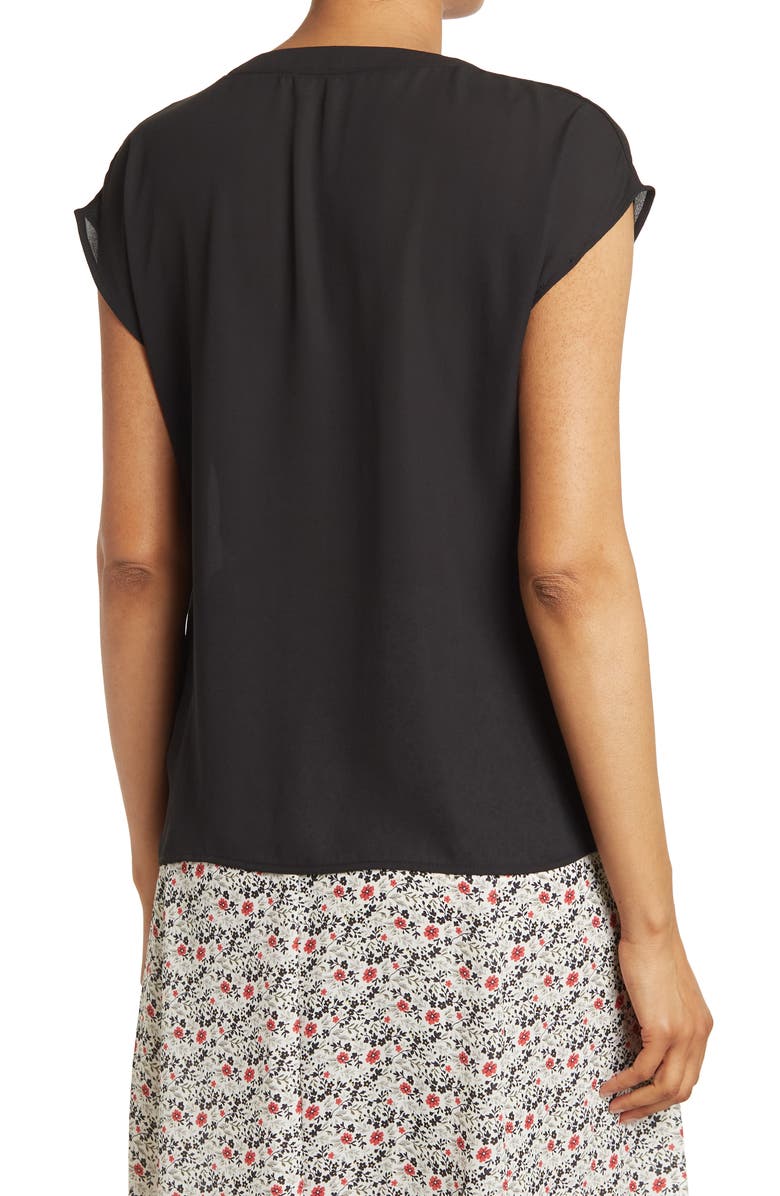 Pleione Twisted Hem Crepe Blouse, Alternate, color, 